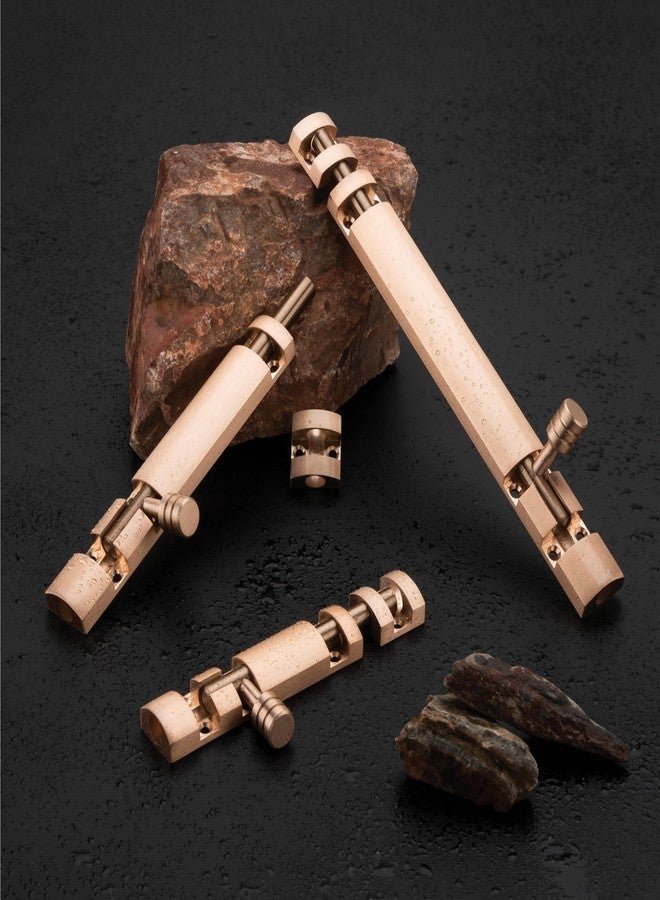 Atom 2 Pack, 8 inch Aluminum Tower Bolt | Rose Gold Finish | Home and Offices Doors and Windows Tower Bolt, TB002 - Image 1